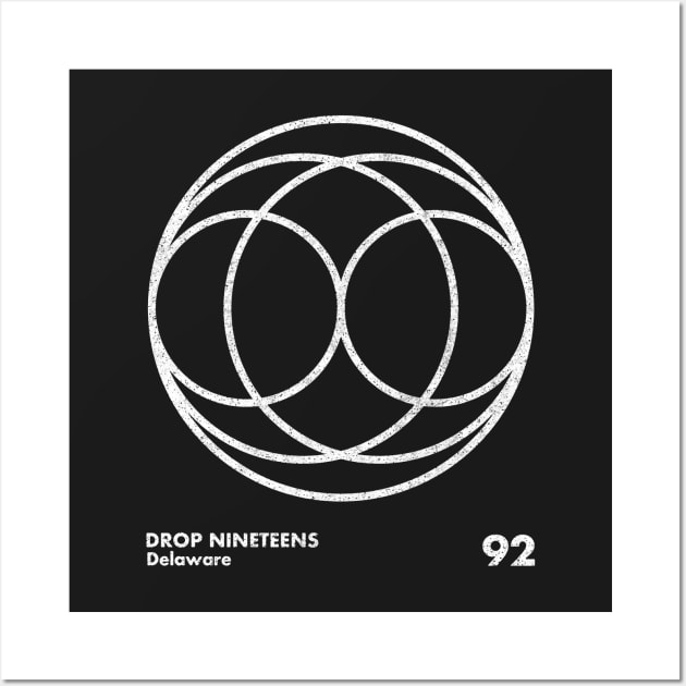 Drop Nineteens / Minimal Graphic Design Artwork Wall Art by saudade